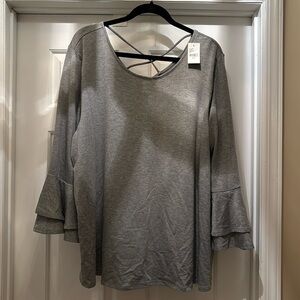 Lane Bryant Gray Long Sleeve Shirt